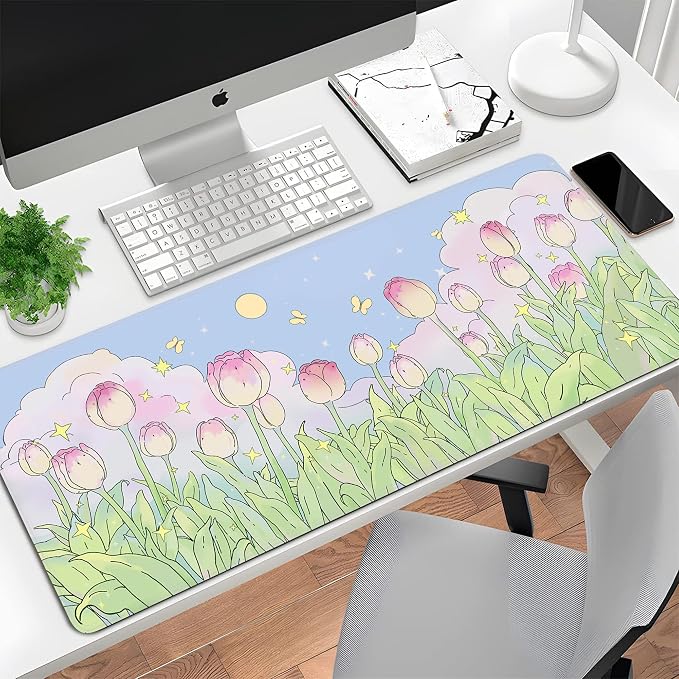 Kawaii Flower Mouse Pad Large Desk Mat Extended Keyboard Mouse Pad Cute XL - Image 7