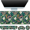 Desk Mat Floral, Large Gaming Mouse Pad by QOMOLAMA