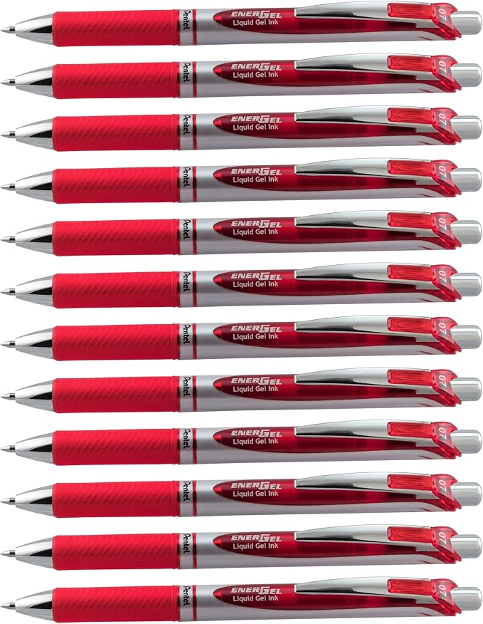 Pentel EnerGel RTX Liquid Gel Pen, Metal Tip, Box of 12 by PentelofAmerica