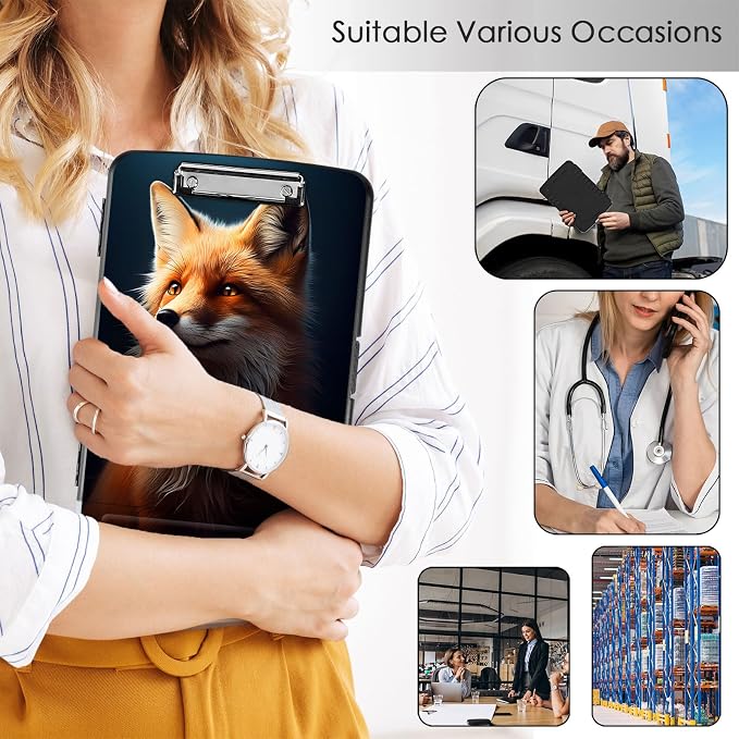 Clipboard with Storage, Office Supplies Nursing Clipboards Folder with Pen - Image 4