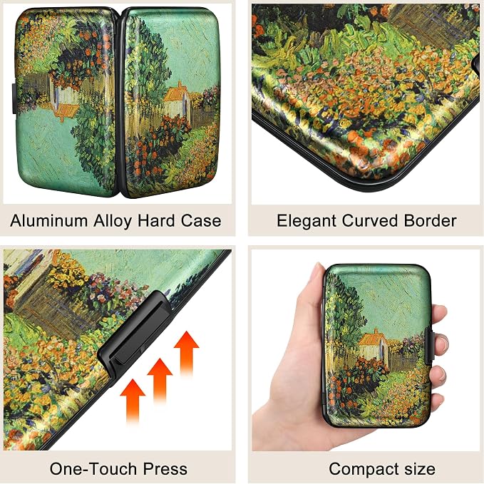 ELFISH Mini RFID Aluminum Wallet Credit Cards Holder Business Card Case Metal - Image 3