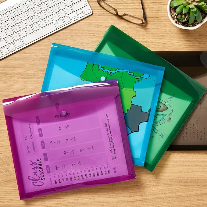 Avery Document Holder Envelope, Holds 450 Letter/A4-Size Sheets, 4-Color 4-Pack - Image 8