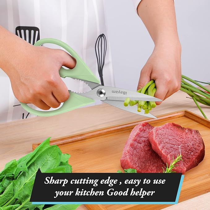 Kitchen Shears, iBayam Kitchen Scissors All Purpose Heavy Duty Meat Scissors - Image 6