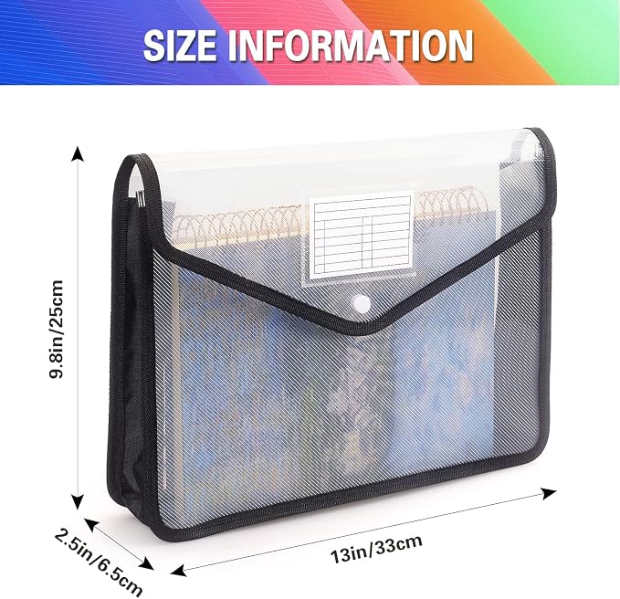 Plastic Expanding File Folder, Transparent envelopes - Image 2
