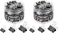 100pcs Binder Clips Assorted Sizes, Mini 3 Sizes by FUDAOFAMILY