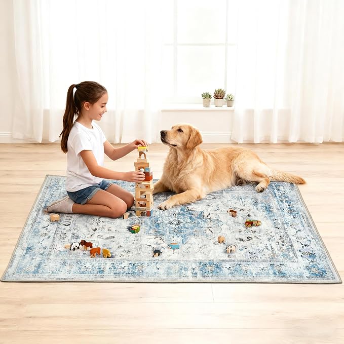 Office Chair Mat for Hardwood Tile Floor, Machine Washable Office Area Carpet - Image 9