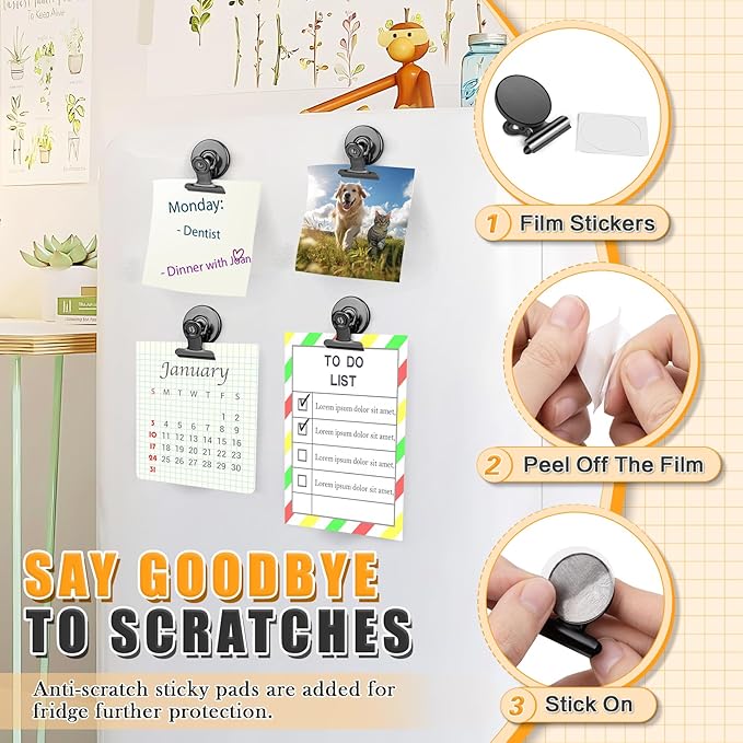 Grtard 24 Pack Magnetic Clips, Fridge Magnets Refrigerator Magnets, Strong - Image 2