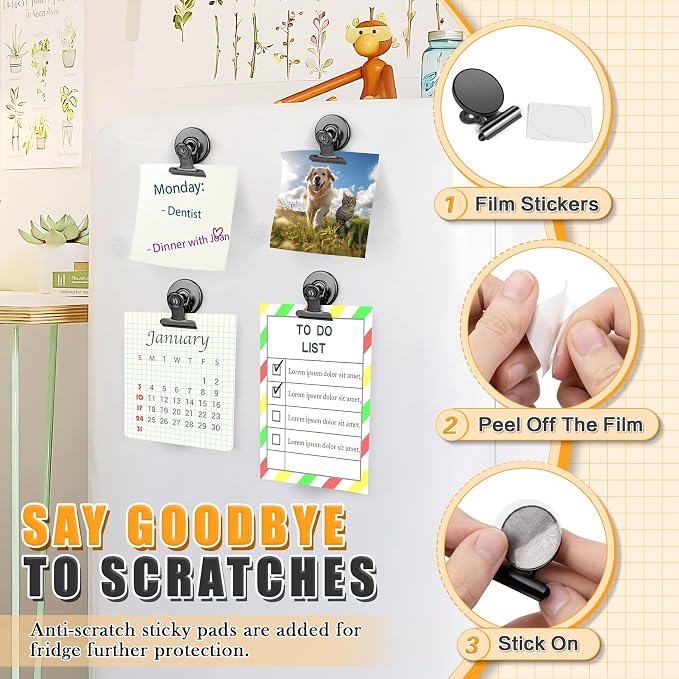 Grtard 500pack Magnetic Clips Heavy Duty, Refrigerator Magnets, Scratch Free - Image 2