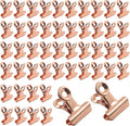 50 Pack Antique Rose Gold Bulldog Clips - 22mm Small Metal Paper Clips Clamps by Unknown