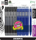 Zebra Pen Z-Grip Writing Set, Retractable Ballpoint Pens and Mechanical Pencils by ZebraPen