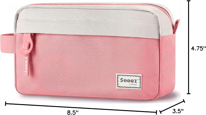 Sooez Big Capacity Pencil Case, Upgraded Canvas Pencil Pouch Large Pencil Bag - Image 5