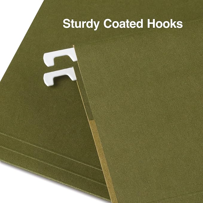 Staples Hanging File Folders, Legal Size, Standard Green, Durable Paper Stock – - Image 2