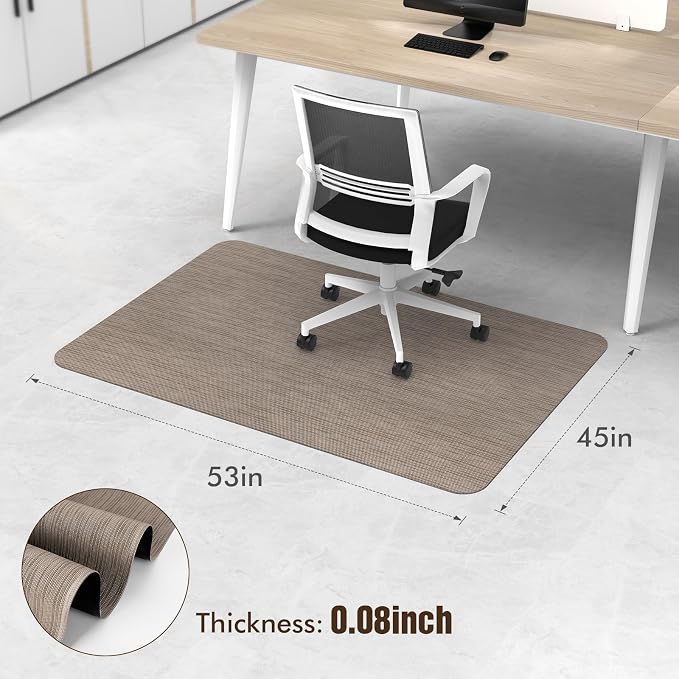 Blvornl Office Chair Mat for Hardwood Floor and Low Pile Carpet, Anti-Slip Hard - Image 2