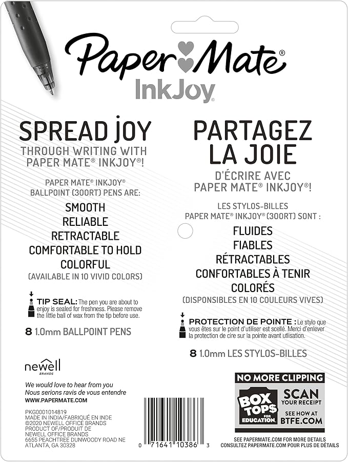 Paper Mate InkJoy 300RT Retractable Ballpoint Pens, Medium Point, 8 Pack - Image 7