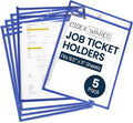 Essex Wares - 5 Pack, Job Ticket Holders, Reusable & Easy Erase Plastic Invoice by EssexWares