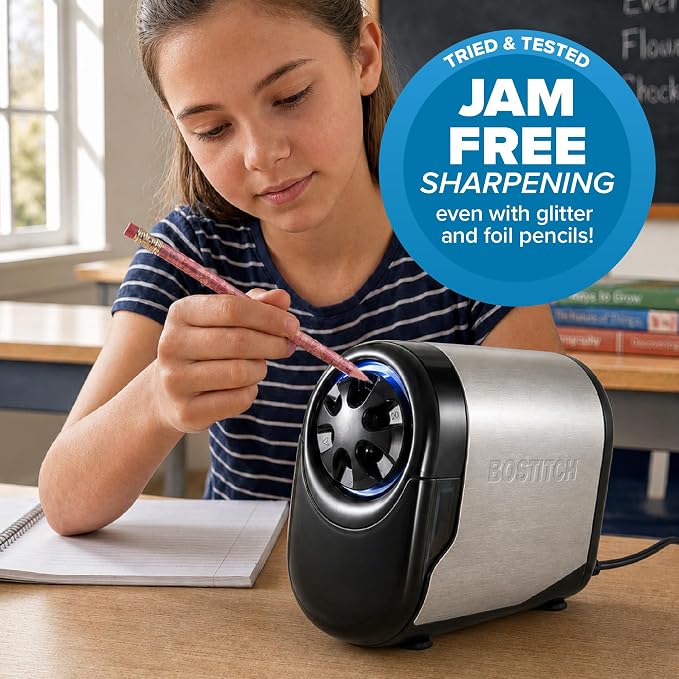 Bostitch Office QuietSharp Electric Pencil Sharpener, Sharpens Standard & - Image 8