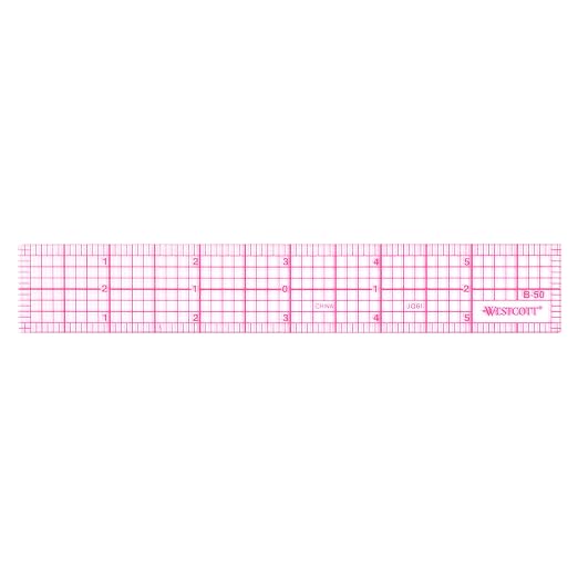 Westcott 8ths 6-Inch Beveled Transparent Ruler by Westcott