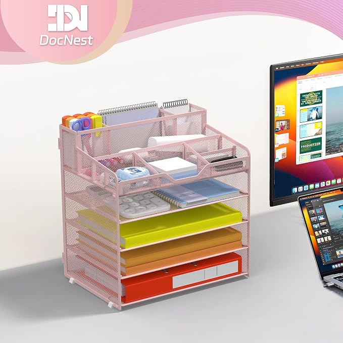 Docnest 5 Tier Mesh Desk Organizer - Image 7