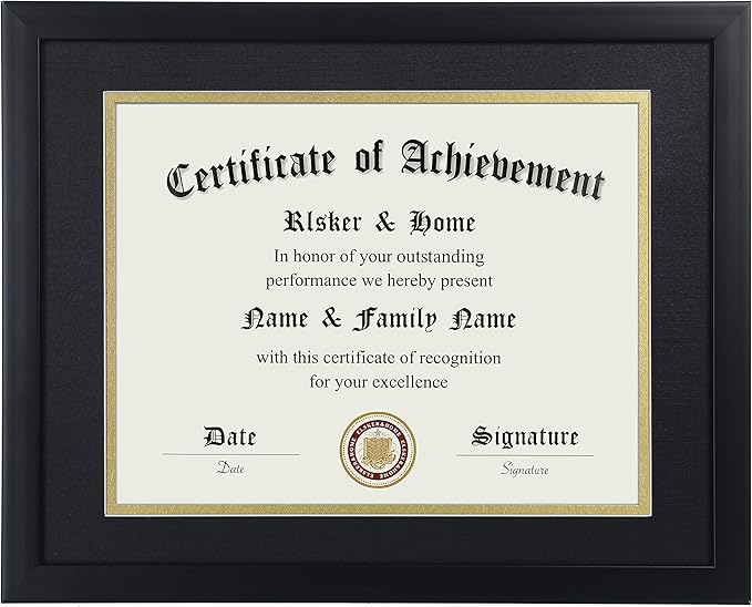ELSKER&HOME 8.5x11 Certificate Frame Black by ELSKERHOME