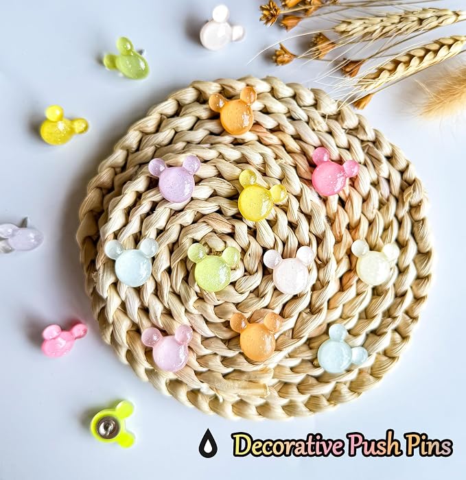 30Pcs Push Pins, Decorative Push Pin, Cute Thumb Tacks Cute Office Decor - Image 4