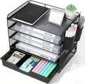 LEKETREE Desk Organizer and Accessories, 5-Tier Paper Letter Tray Organizer by Stylishworkspaceeffortlessorganization