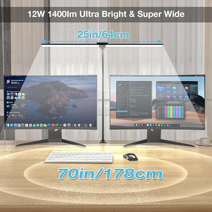 Hensam Desk Lamps for Home Office, Adjustable LED Desk Light - Image 2