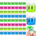 Aodaer 60 Pieces Pencil Sharpeners Manual Double Hole Pencil Sharpener by Aodaer