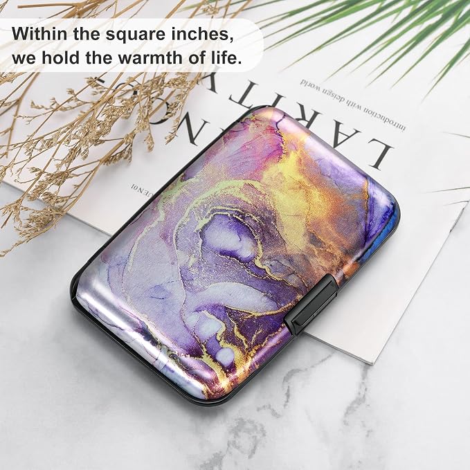 ELFISH Mini RFID Aluminum Wallet Credit Cards Holder Business Card Case Metal - Image 6