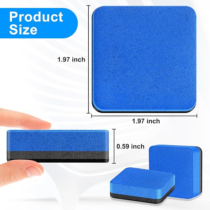 96 Packs Cube Dry Erase Eraser Bulk, Mini Magnetic Whiteboard Eraser, - Image 3