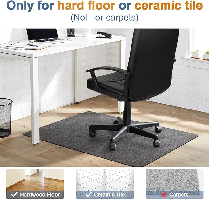 Placoot Office Chair Mat for Hardwood Floor, Desk Chair Mat, Large Anti-Slip - Image 5
