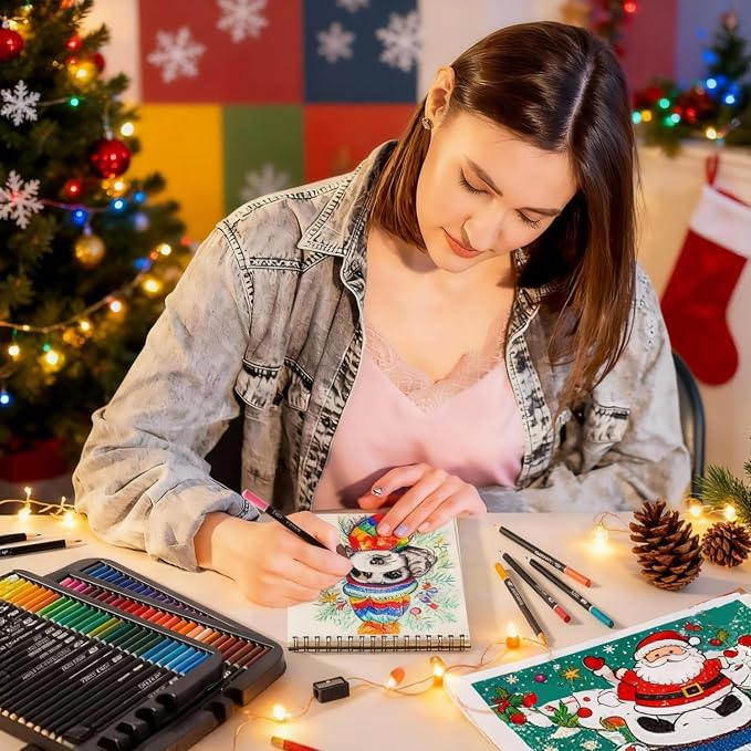Shuttle Art 80 Colored Pencils for Adults, Soft Core Color Pencil, Drawing - Image 2