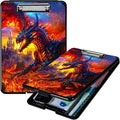 Castle Flaming Dragon A4 Clipboard by Unknown