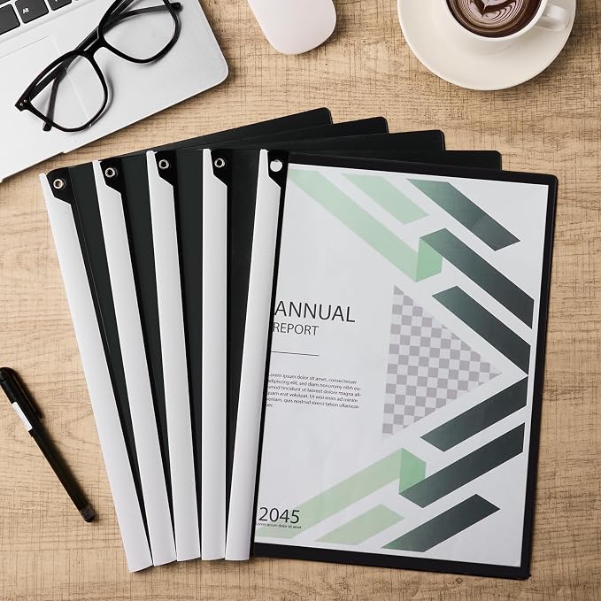 Clear Report Covers with Swing Clip, 5 Pack, 30 Sheet Capacity A4 Size File - Image 6