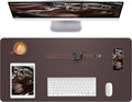 Leather Desk Pad Blotter, Mouse Pad, Office Desk Mat, Non-Slip PU Leather Desk by AFIING