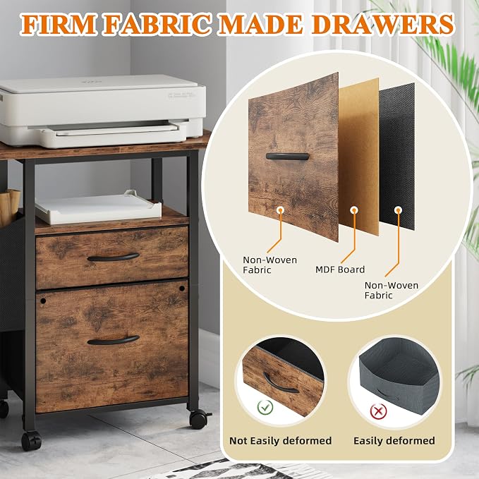 GYIIYUO 2 Drawer File Cabinet - Image 8