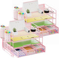 Marbrasse Desk Organizer and Accessories, 4-Tier Paper File Letter Tray by Marbrasse