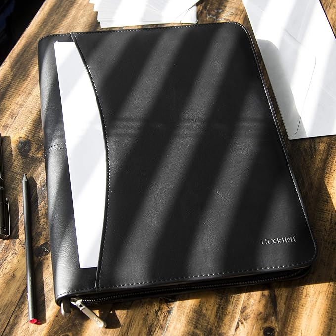 Cossini Black Superior Vegan Leather Business Portfolio - Image 7