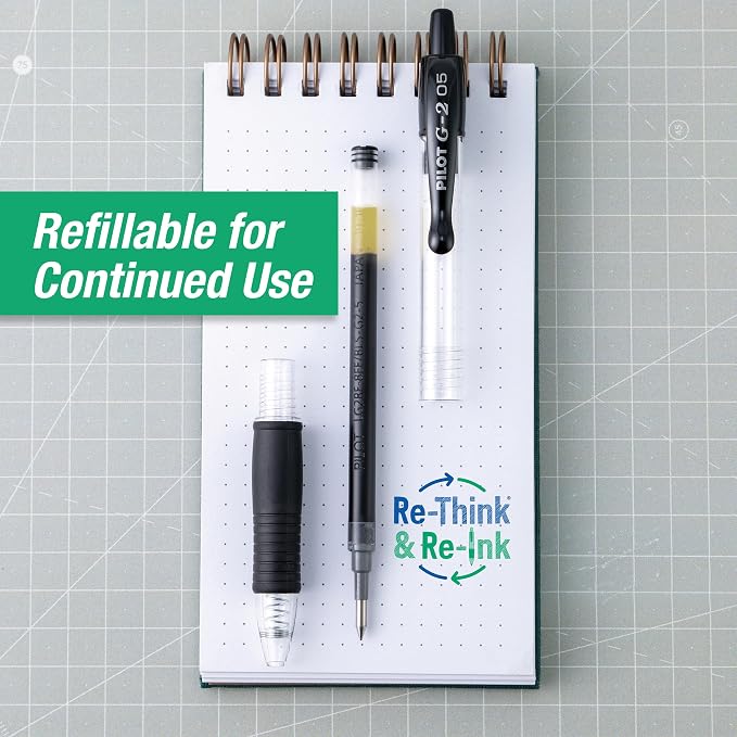 Pilot G2 Premium Gel Roller Pens, Extra Fine Point 0.5 mm, Gel Pens Black Ink - Image 8