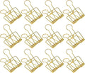 12 Pcs Gold Wire Binder Clips 2 inch Large Hollow Out Long Tail Binder Clips by Unknown