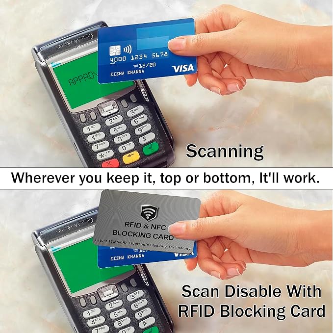 SaiTech IT 5 Pack RFID Blocking Cards, One Protects Entire Wallet Purse - Image 6