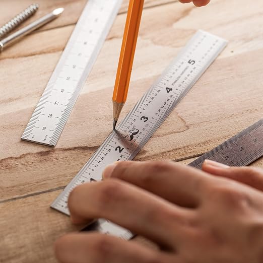 Mr. Pen- Machinist Ruler, 3 Pack, 6 Inch, Stainless Steel Metric & Imperial | - Image 4