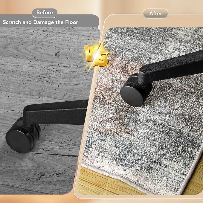 Office Chair Mat for Hardwood Floor&Tile Floor, Under Desk Rug for Rolling - Image 4