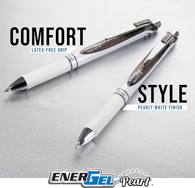 Pentel EnerGel Pearl RTX Gel Pen, Medium Line, Needle-tip - Image 4