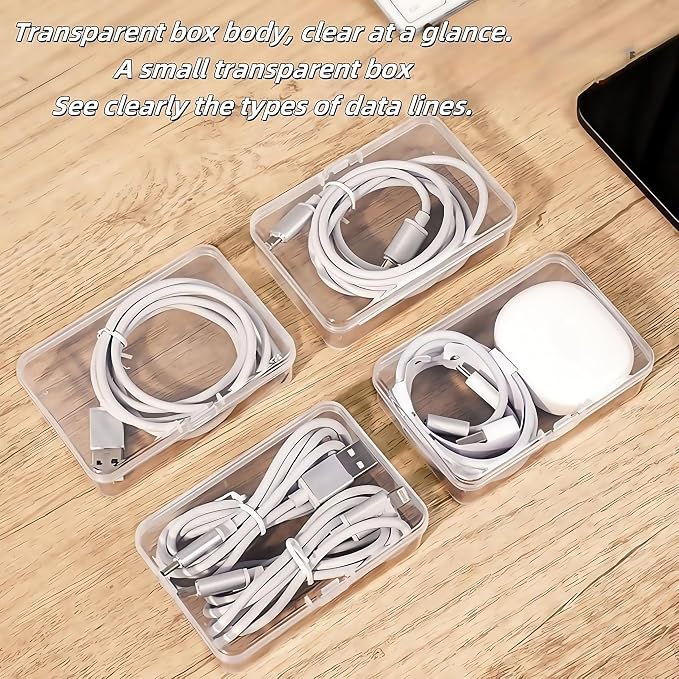 2 Pcs 11 Box Cable Organizer Storage Box, Desktop Cable Management - Image 8