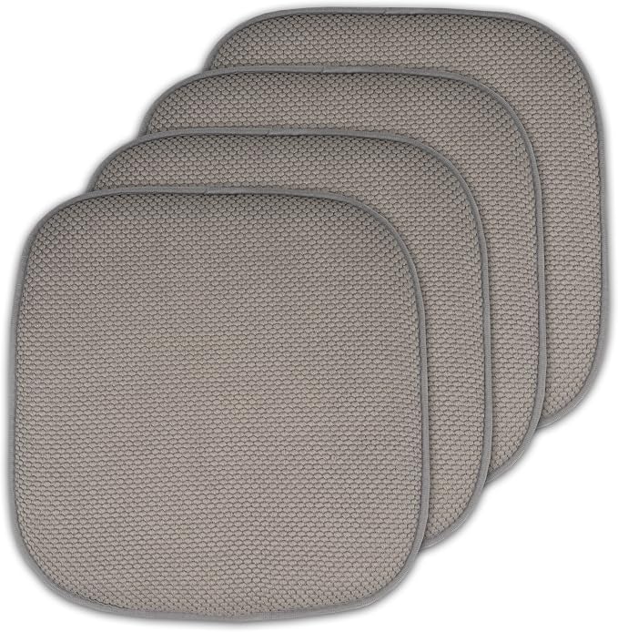 Sweet Home Collection Memory Foam Chair Cushion Honeycomb Pattern Solid Color by SweetHomeCollection