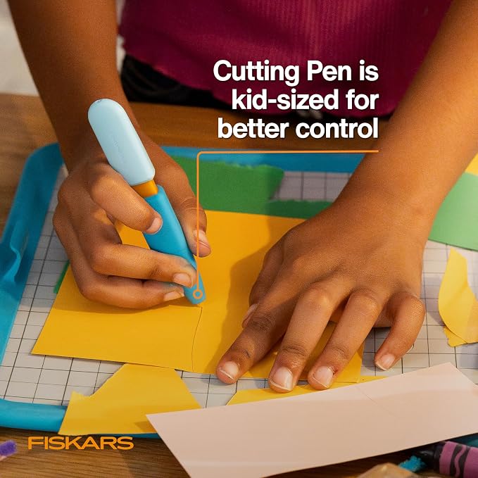 Fiskars Kids Cutting Pen with Foldable Non-Slip Mat – Safe Precision Tool - Image 5