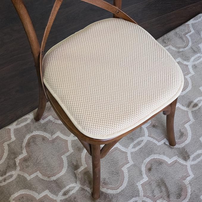 Sweet Home Collection Cushion Memory Foam Chair Pads Honeycomb Nonslip Back - Image 5