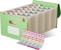 EcoStash Accordion File Organizer, 26 Pockets Wheat Straw Expanding File Folder by EcoStash