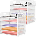 2 Pack 5-Tier White Desk Organizer by SUPEASY