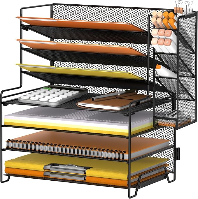 SUPEASY 7 Tier Desk Organizer, Desk File Organizer by SUPEASY